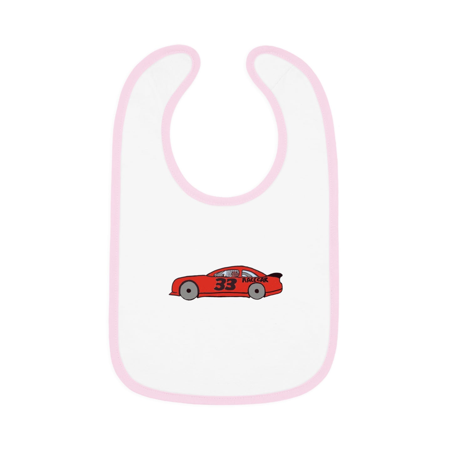 Race car - Baby Contrast Trim Jersey Bib