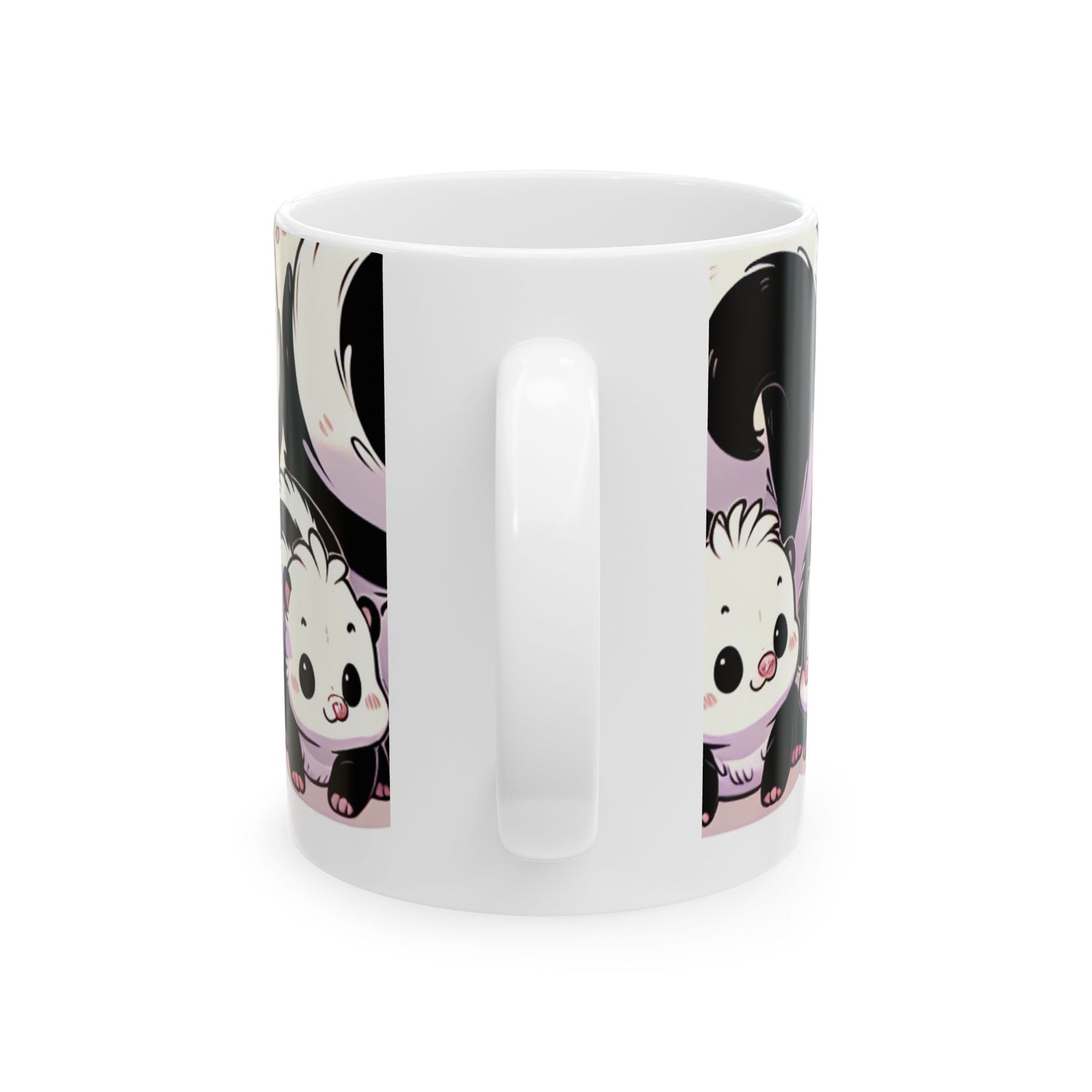Cute Skunk Ceramic Mug - Frouth the Treasure, Perfect for Animal Lovers