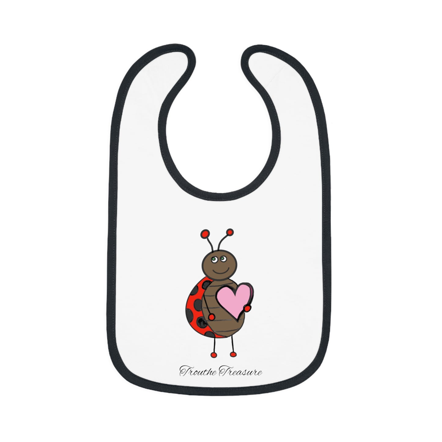 Ladybug Love - Baby Contrast Trim Jersey Bib