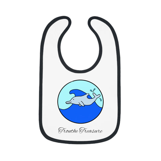 Dolphin - Baby Contrast Trim Jersey Bib