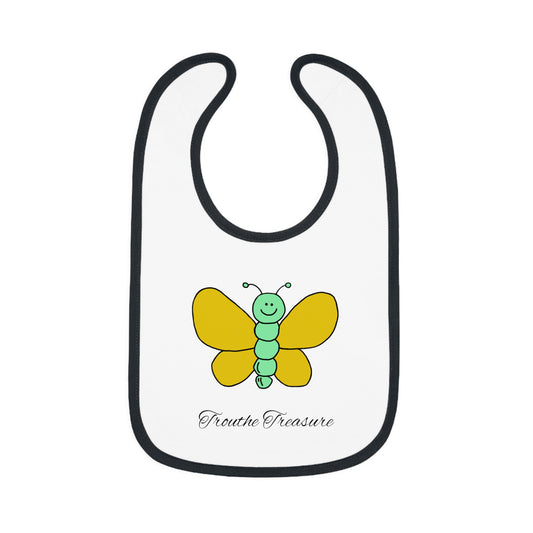 Butterfly - Baby Contrast Trim Jersey Bib