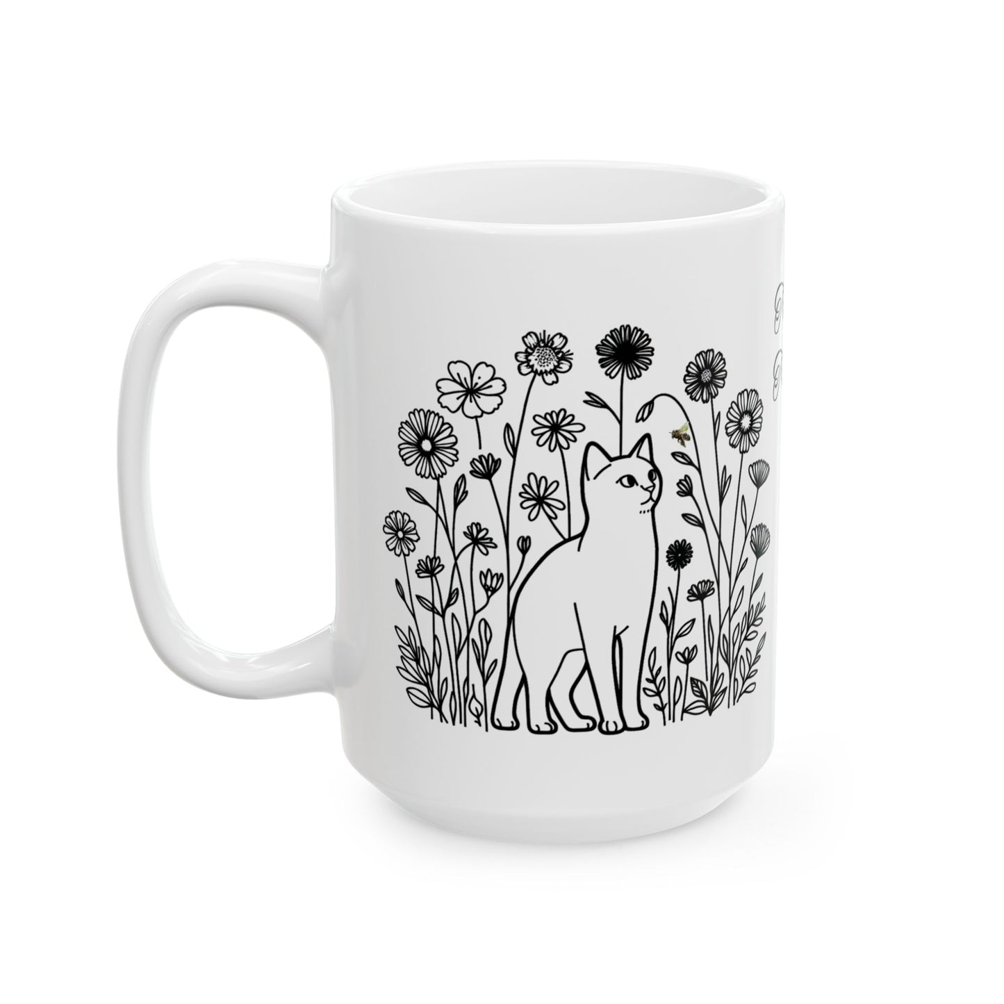 Floral Ceramic Mug - "Trouthe Treasure" Design for Nature Lovers