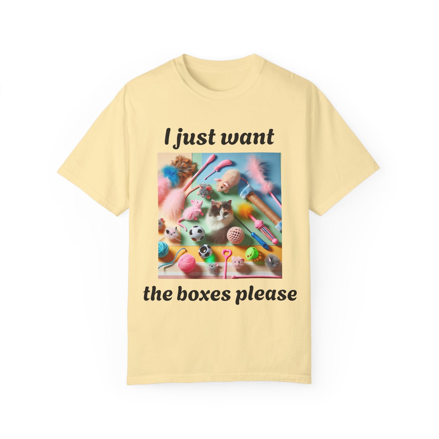 Cat toy box - Unisex Garment-Dyed T-shirt