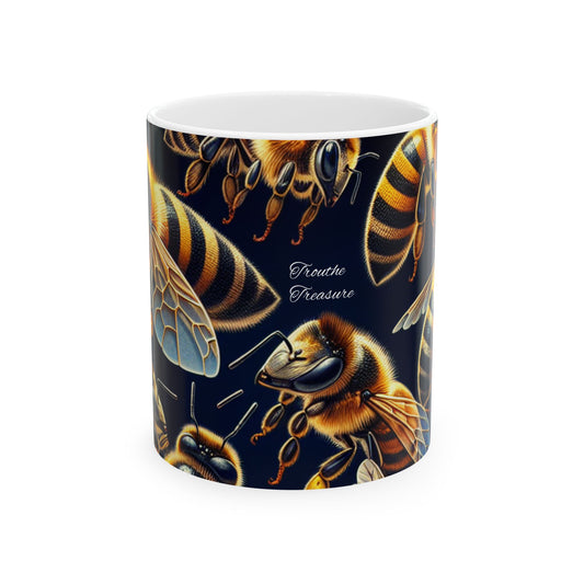 Bee-Themed Ceramic Mug | 11oz & 15oz | Perfect Gift for Nature Lovers