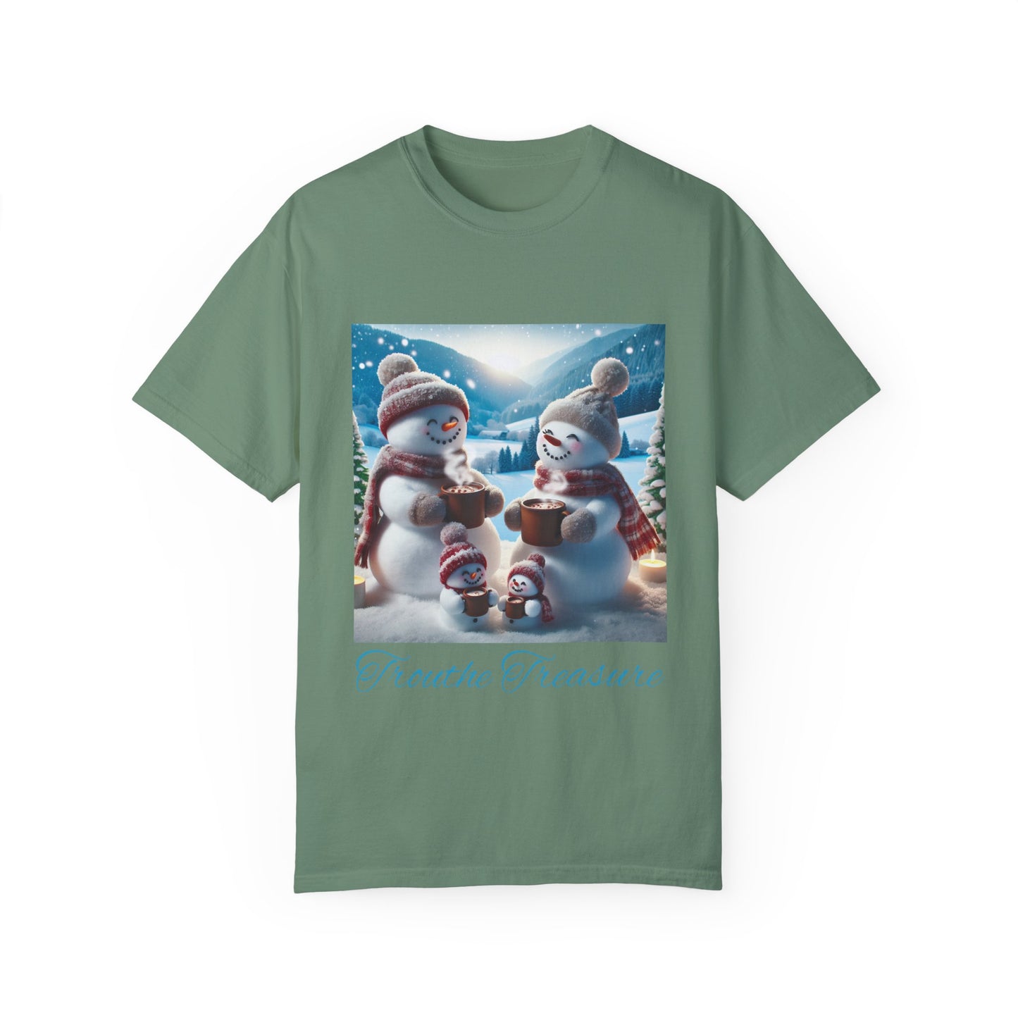 TT Snowman Family - Unisex Garment-Dyed T-shirt