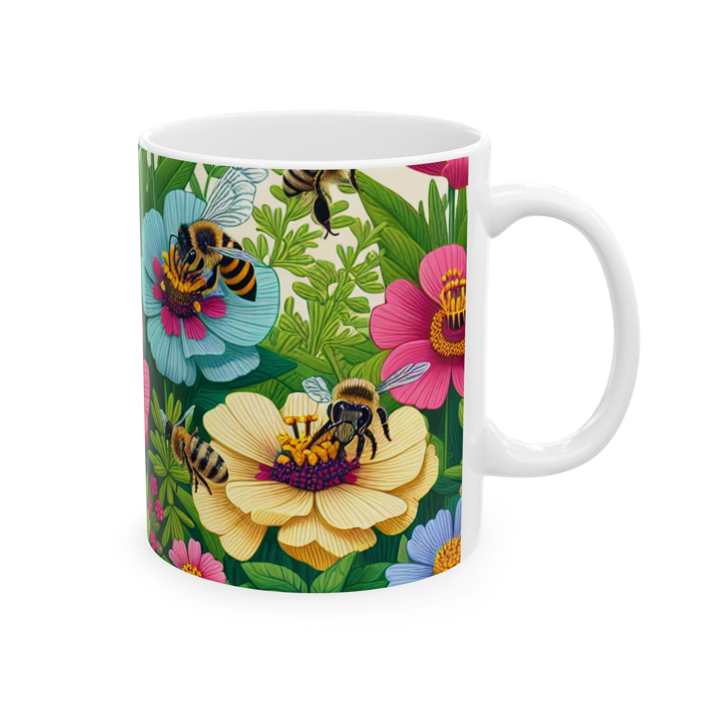 Colorful Floral Ceramic Mug - 11oz & 15oz - Perfect for Spring & Summer Gifts
