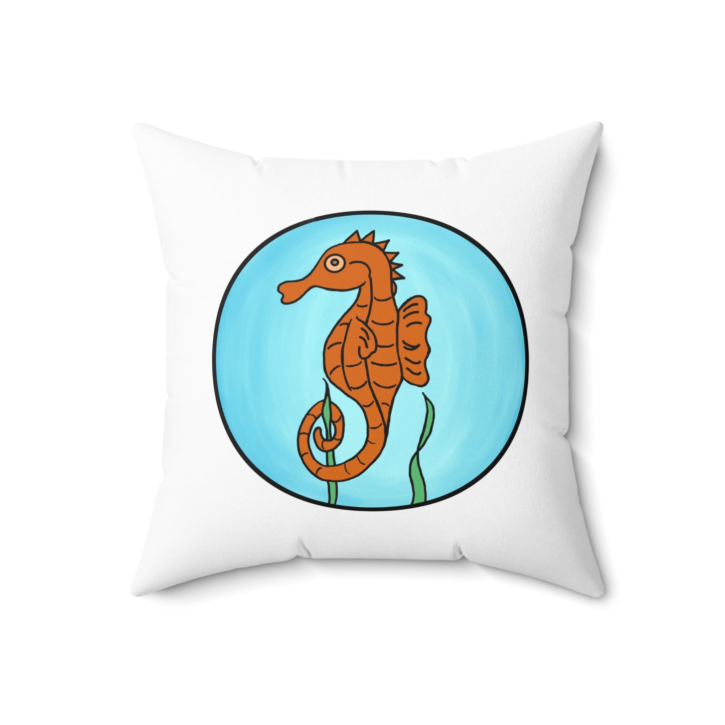 Sea Horse - Spun Polyester Square Pillow