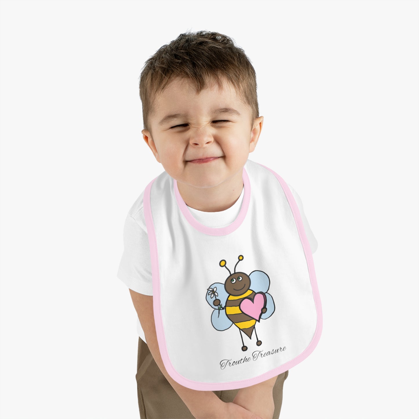 Bee my honey - Baby Contrast Trim Jersey Bib
