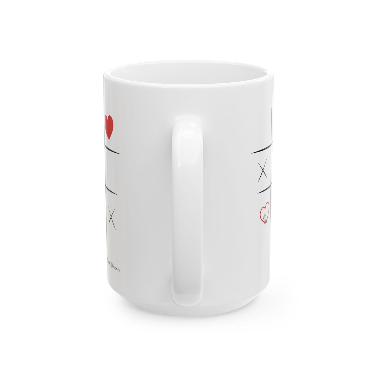 Love Game Ceramic Mug - Fun & Playful Heart Design for Coffee Lovers