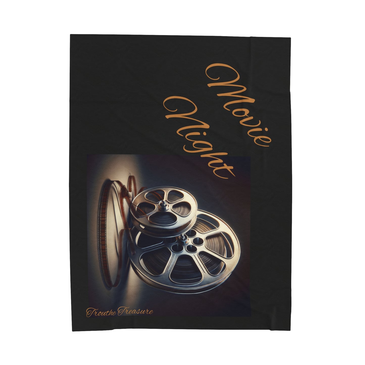 Movie Night - Velveteen Plush Cuddle Blanket (single-side)
