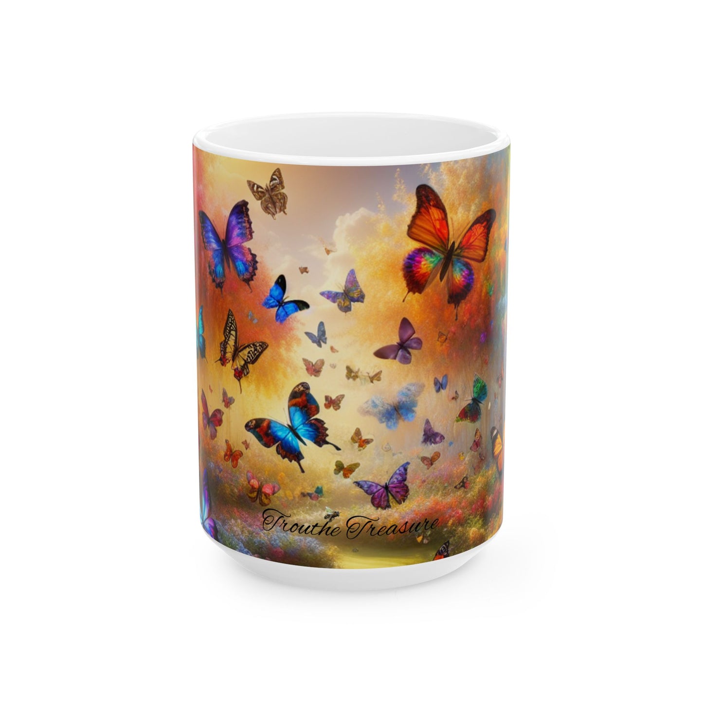 Colorful Butterfly Ceramic Mug - 11oz & 15oz | Inspirational Nature Design