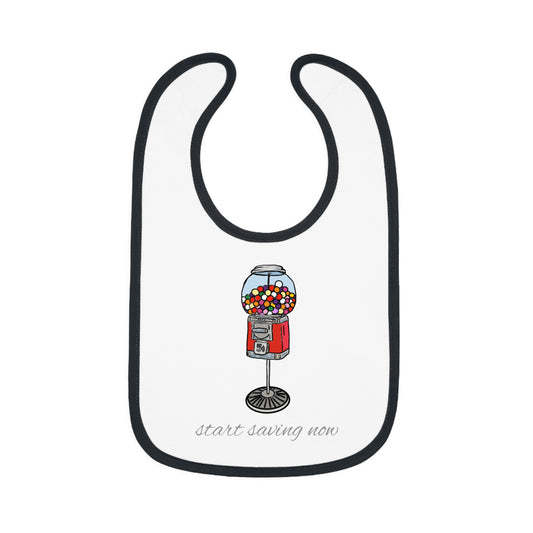 Gumball machine - Baby Contrast Trim Jersey Bib