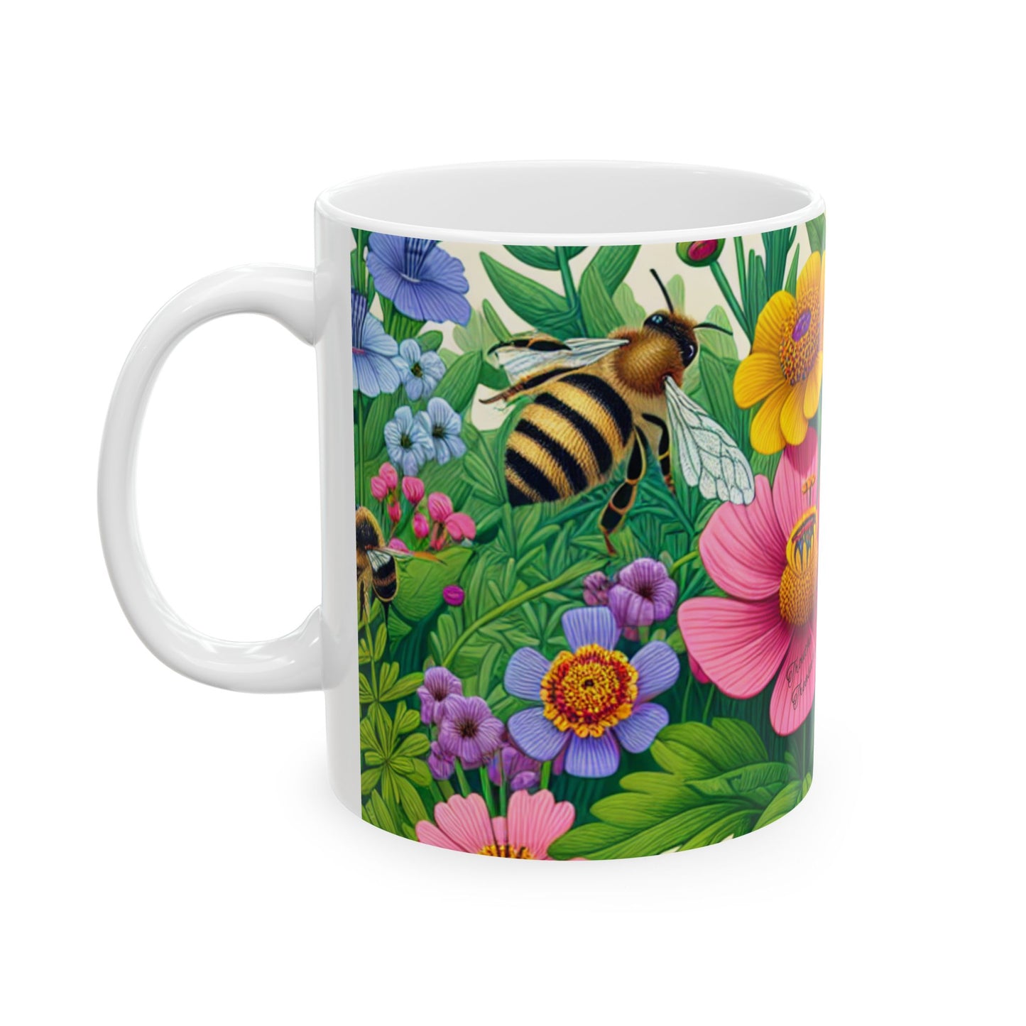 Colorful Floral Ceramic Mug - 11oz & 15oz - Perfect for Spring & Summer Gifts