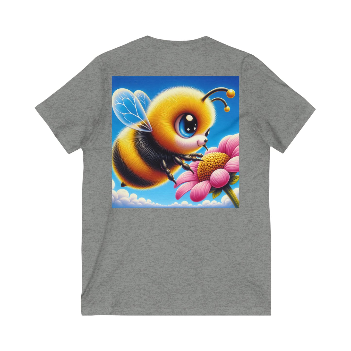 Cute Bee Graphic V-Neck Tee - Perfect for Nature Lovers