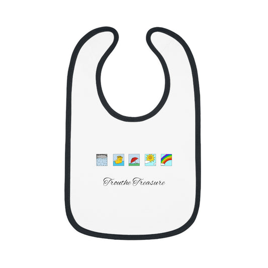 Rainy days - Baby Contrast Trim Jersey Bib