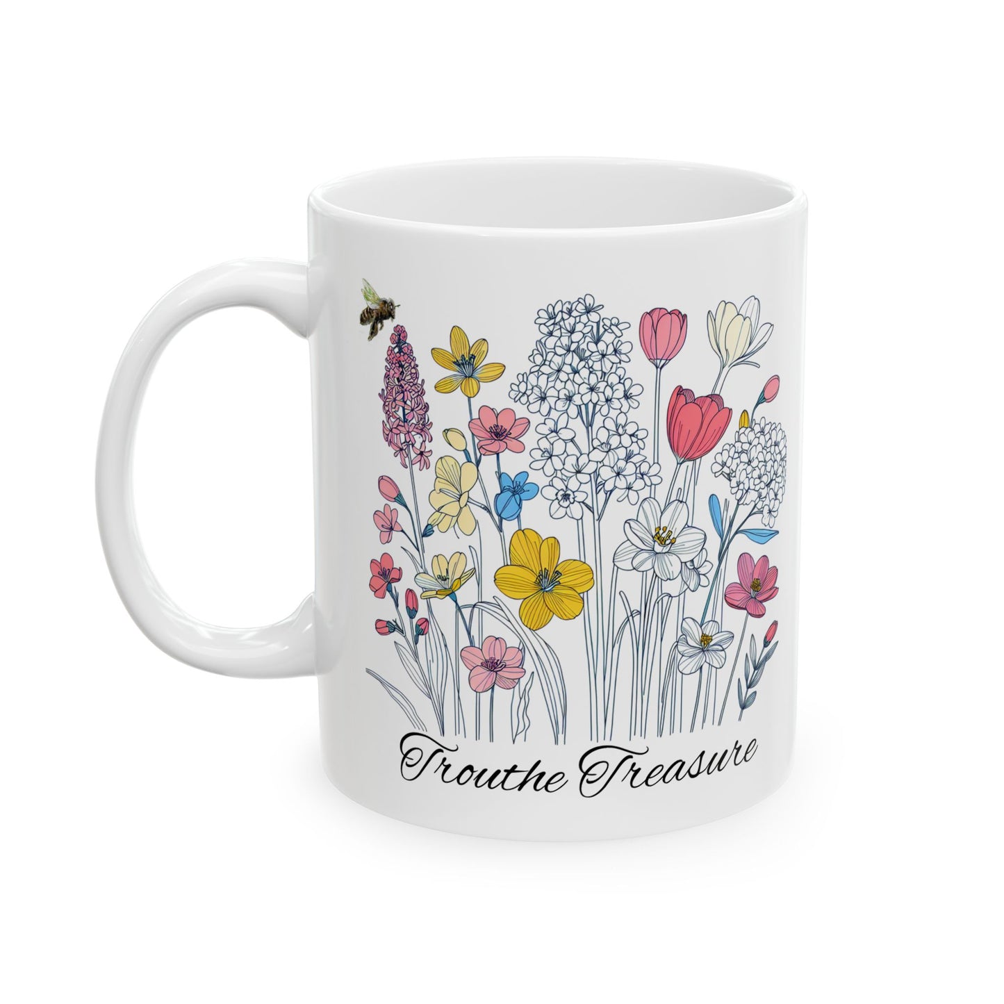 Floral Adventure Ceramic Mug - 11oz & 15oz - Perfect Gift for Garden Lovers
