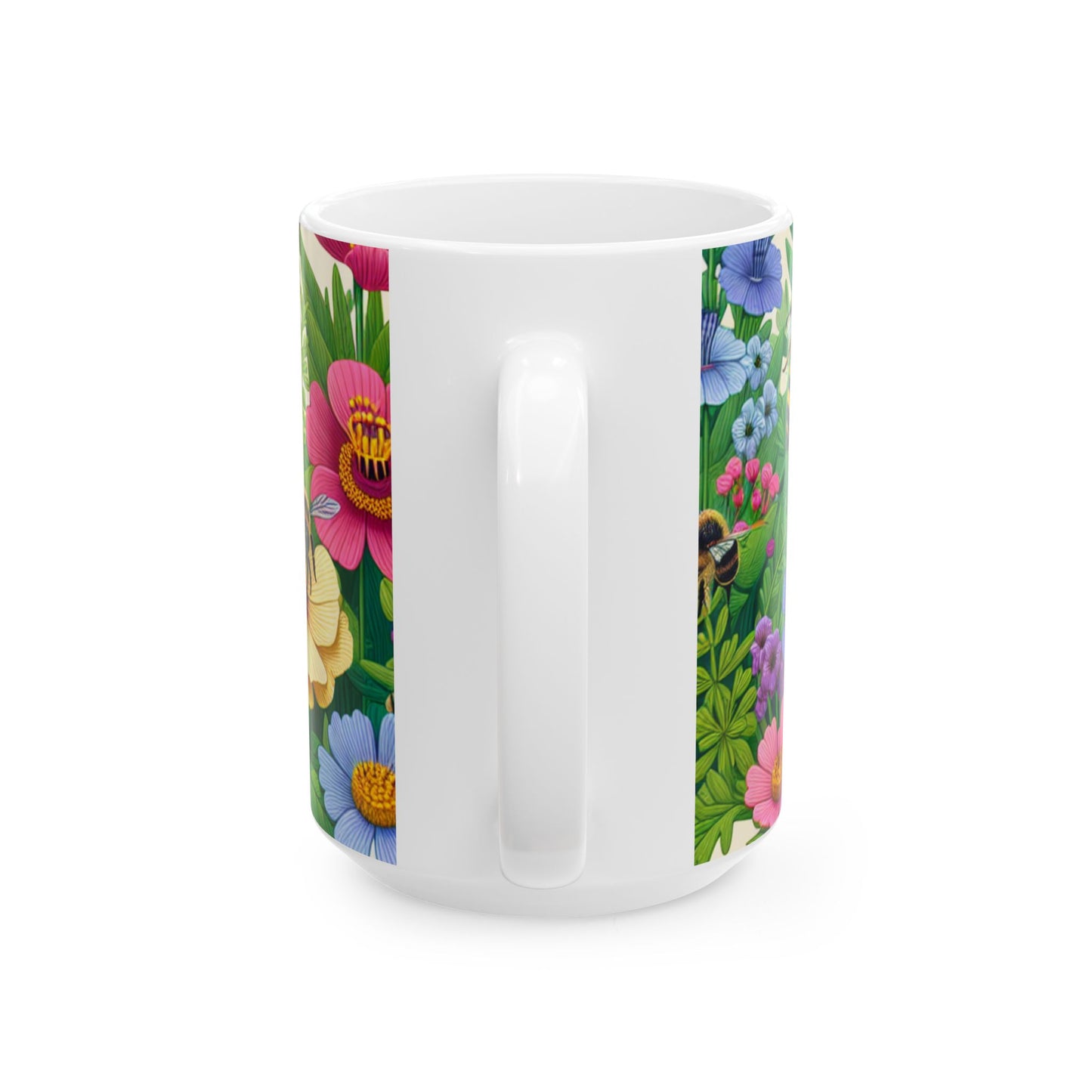 Colorful Floral Ceramic Mug - 11oz & 15oz - Perfect for Spring & Summer Gifts