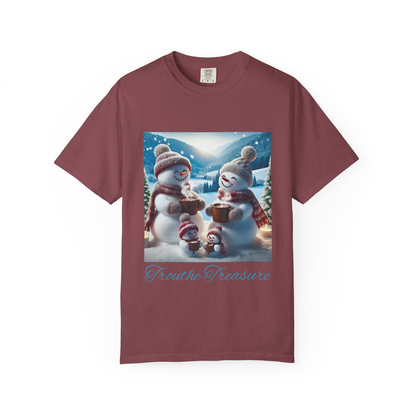 TT Snowman Family - Unisex Garment-Dyed T-shirt