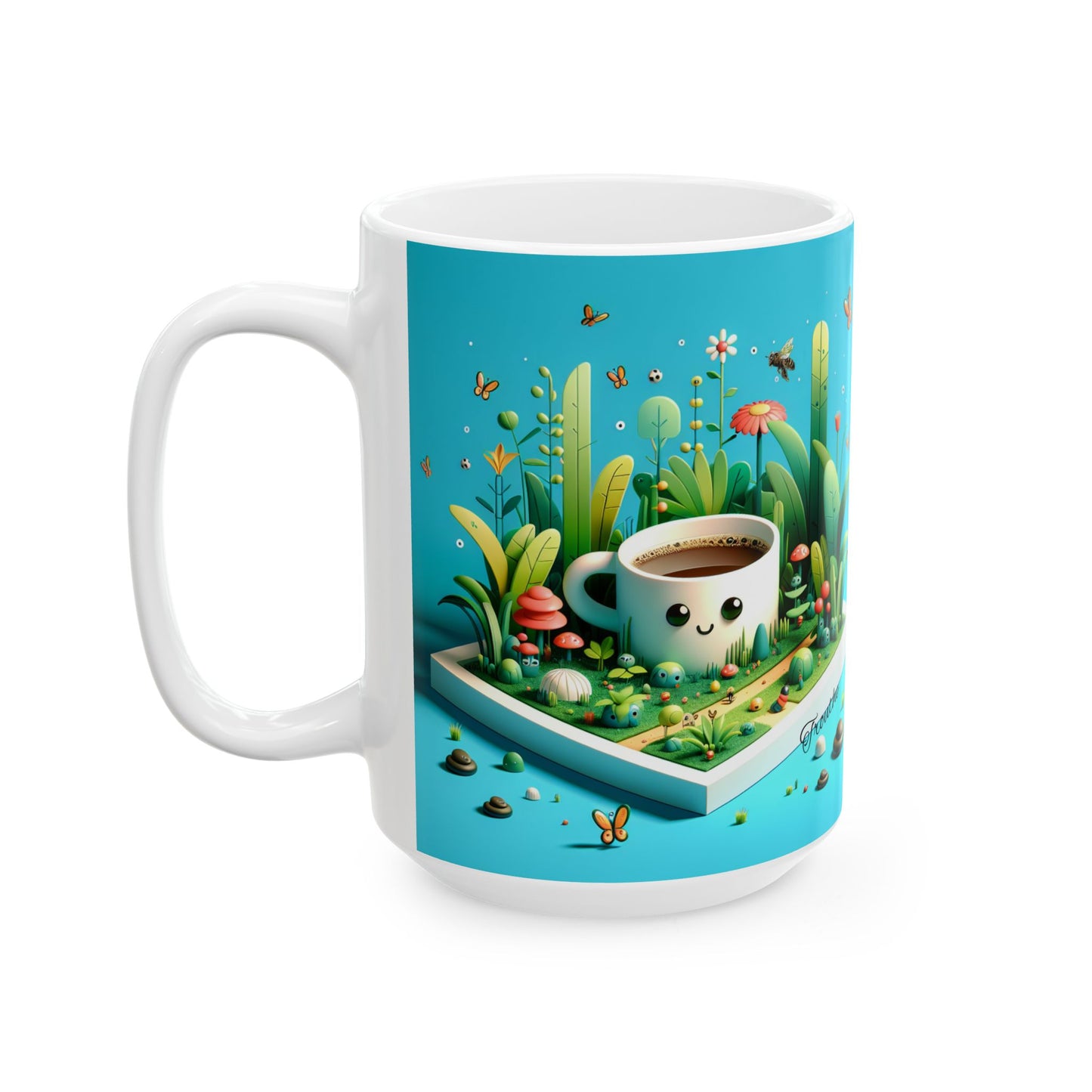 Coffee garden Ceramic Mug, (11oz, 15oz)