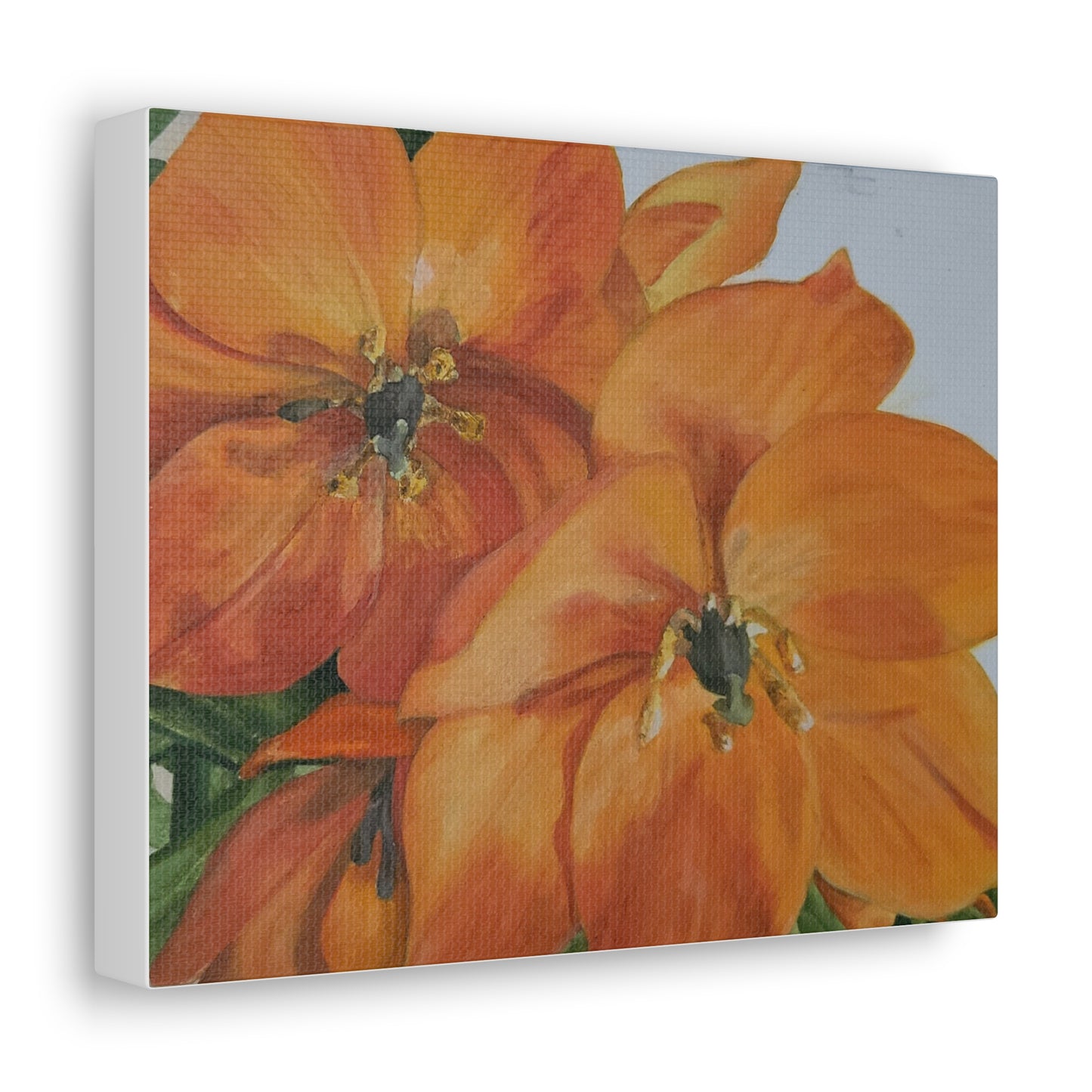 Orange floral - Canvas Gallery Wraps