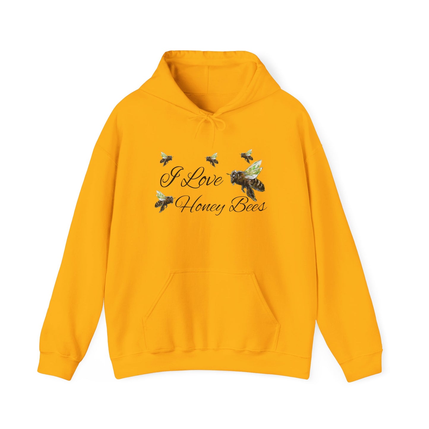 I Love Honey Bees - Unisex Heavy Blend™ Hooded Sweatshirt