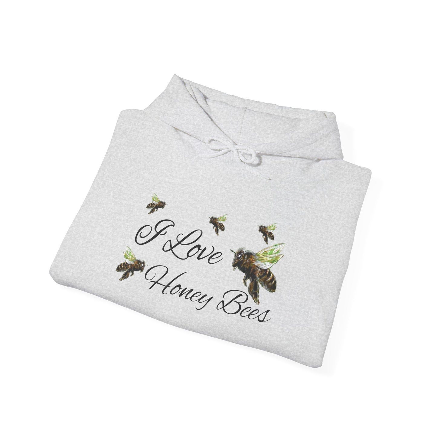 I Love Honey Bees - Unisex Heavy Blend™ Hooded Sweatshirt