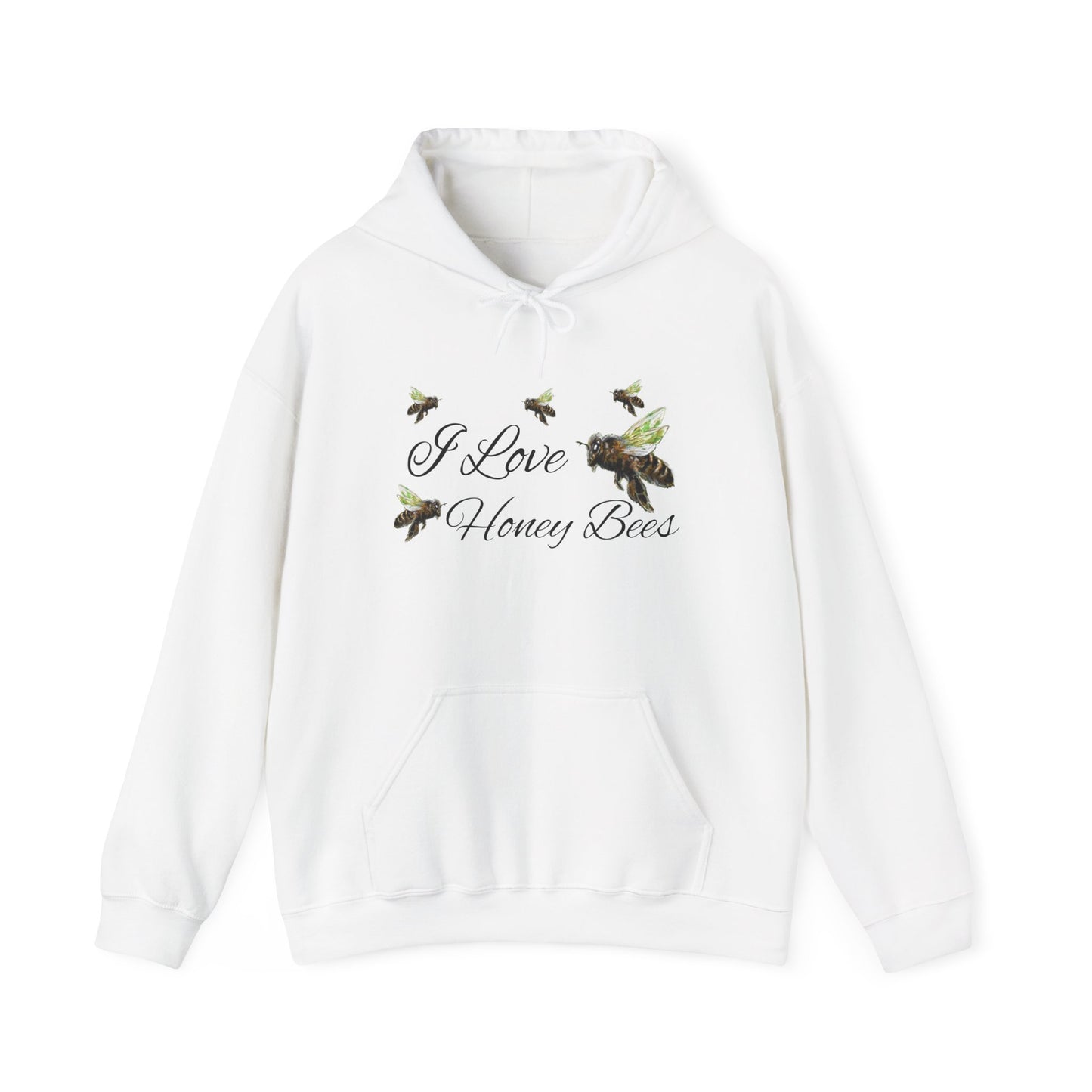 I Love Honey Bees - Unisex Heavy Blend™ Hooded Sweatshirt