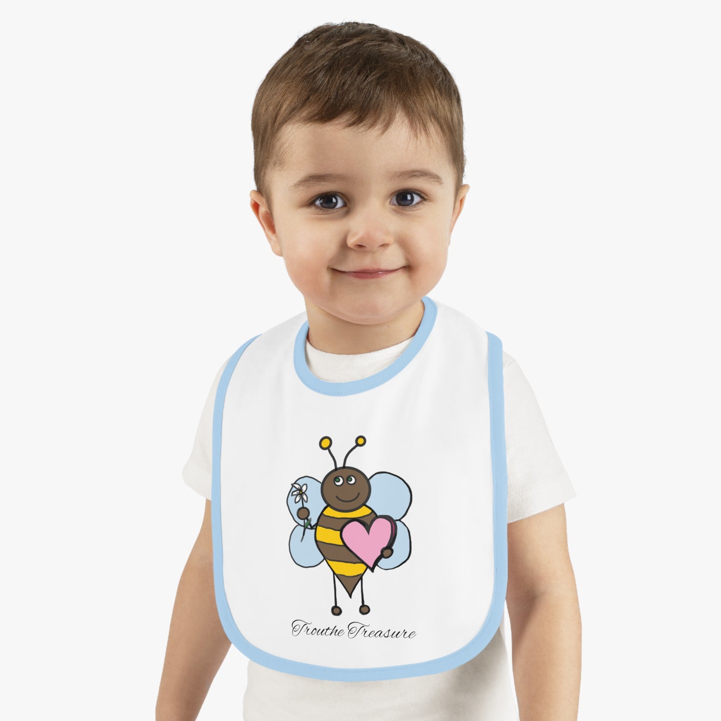Bee my honey - Baby Contrast Trim Jersey Bib