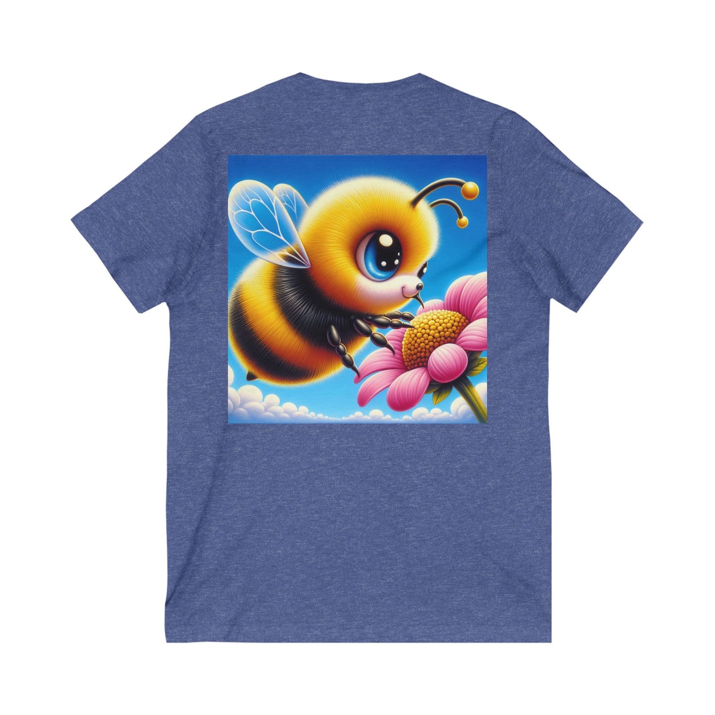 Cute Bee Graphic V-Neck Tee - Perfect for Nature Lovers