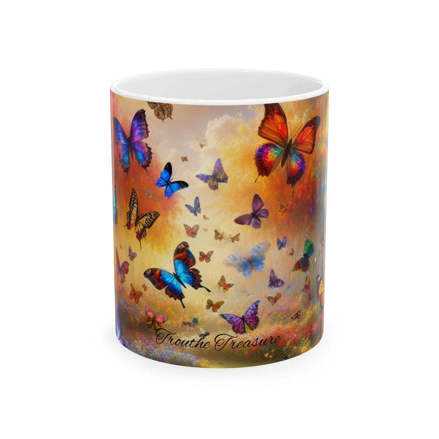 Colorful Butterfly Ceramic Mug - 11oz & 15oz | Inspirational Nature Design