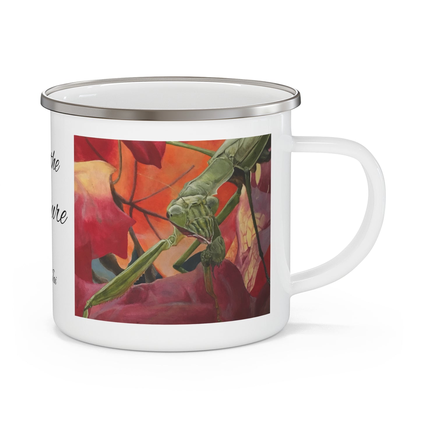 Praying Mantis - Enamel Camping Mug