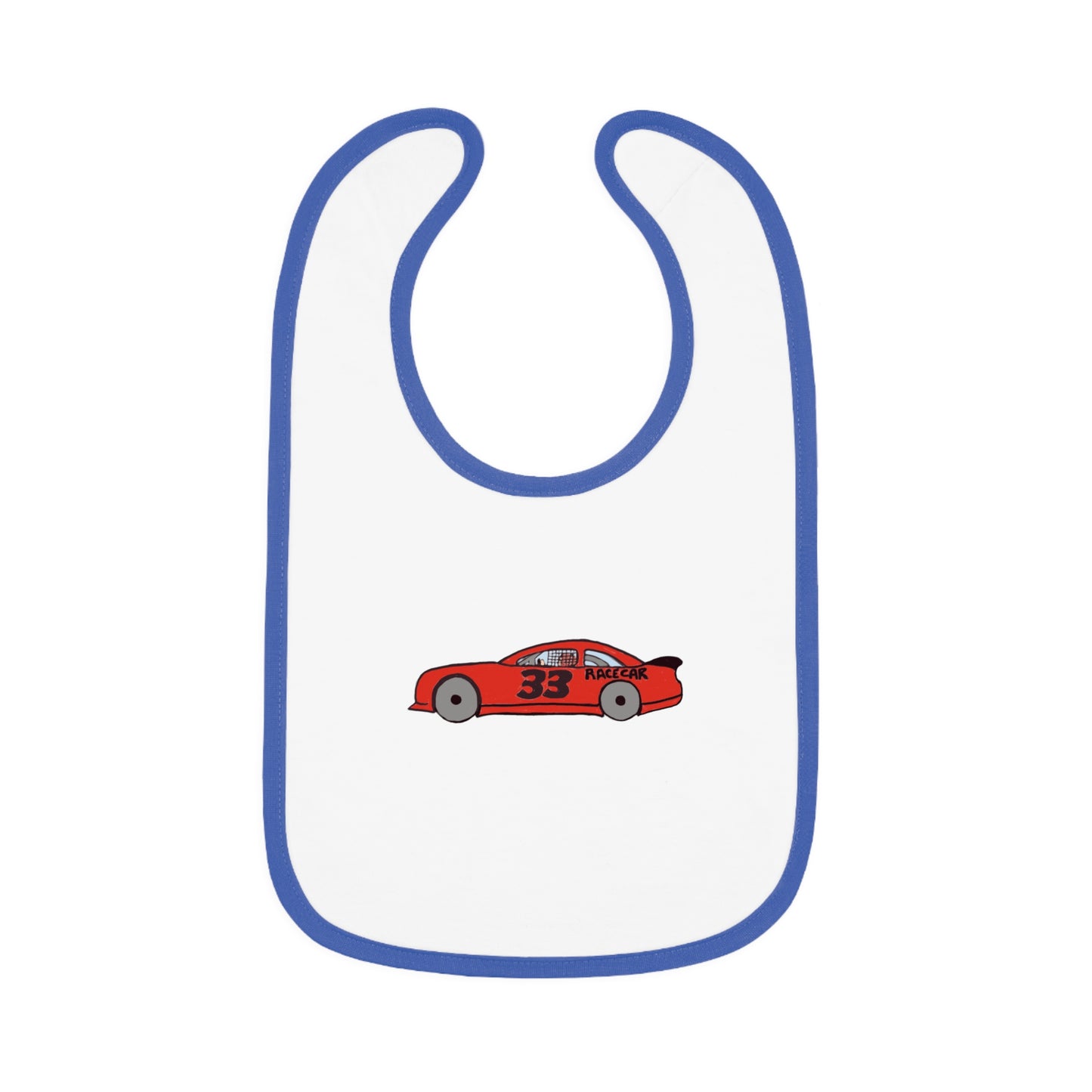 Race car - Baby Contrast Trim Jersey Bib