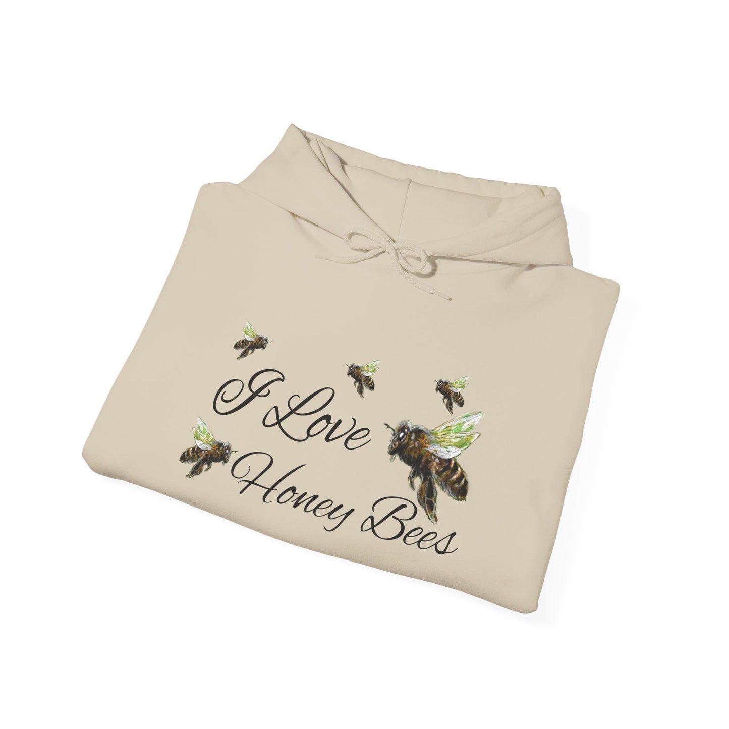 I Love Honey Bees - Unisex Heavy Blend™ Hooded Sweatshirt