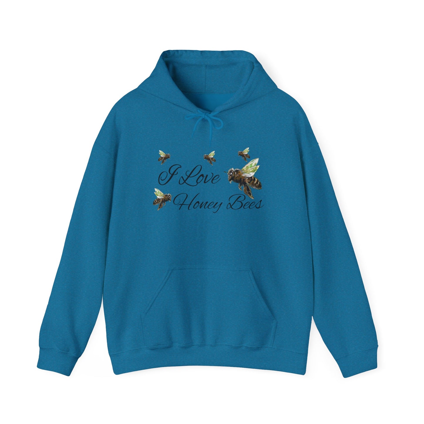 I Love Honey Bees - Unisex Heavy Blend™ Hooded Sweatshirt
