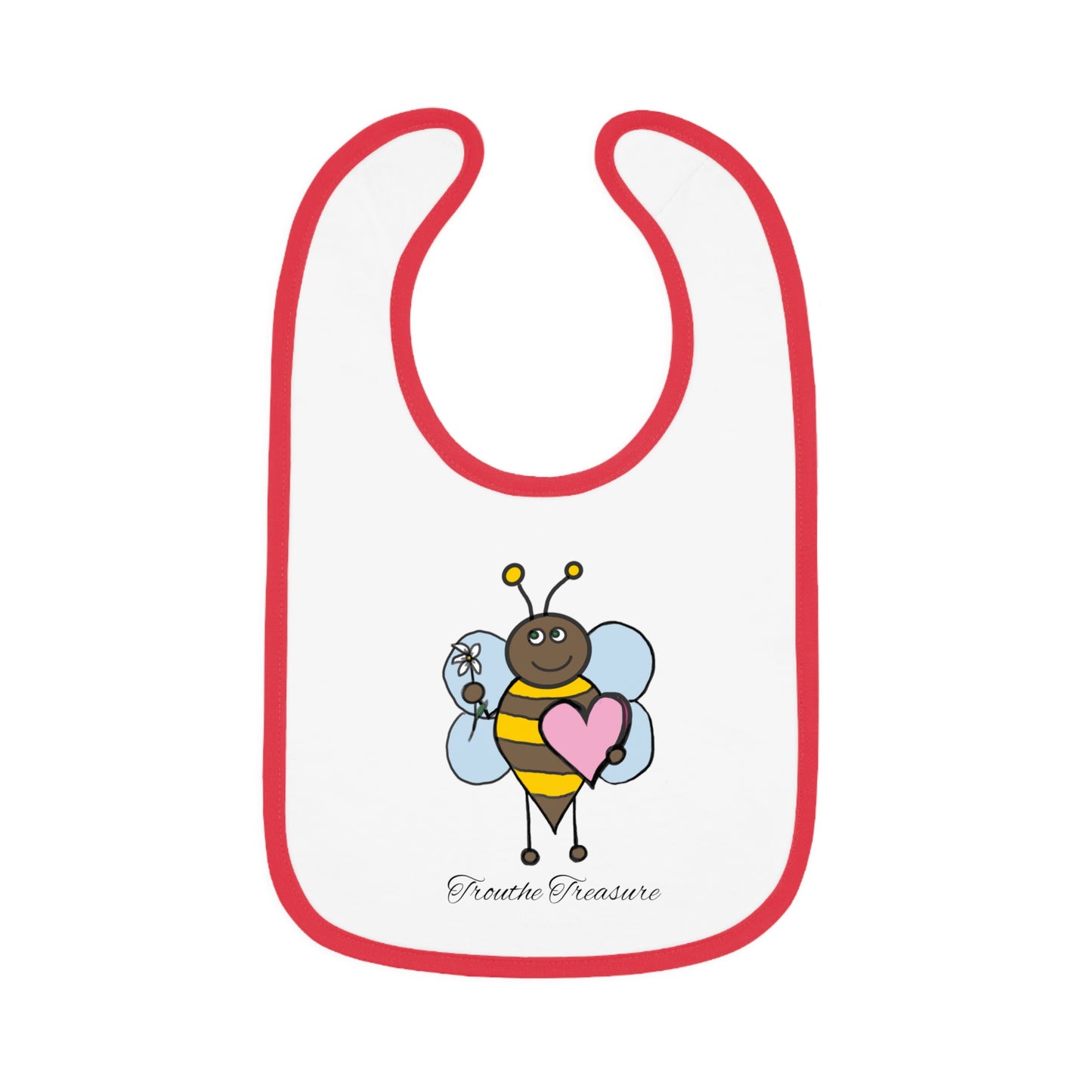 Bee my honey - Baby Contrast Trim Jersey Bib