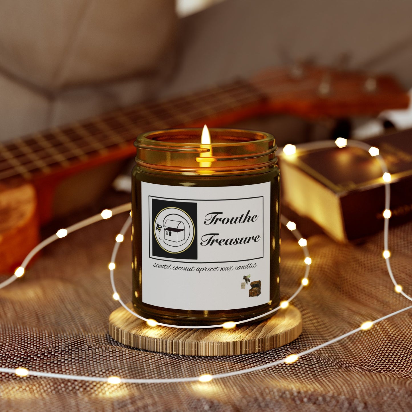 Scented Candles, Coconut Apricot Wax (4oz, 9oz)