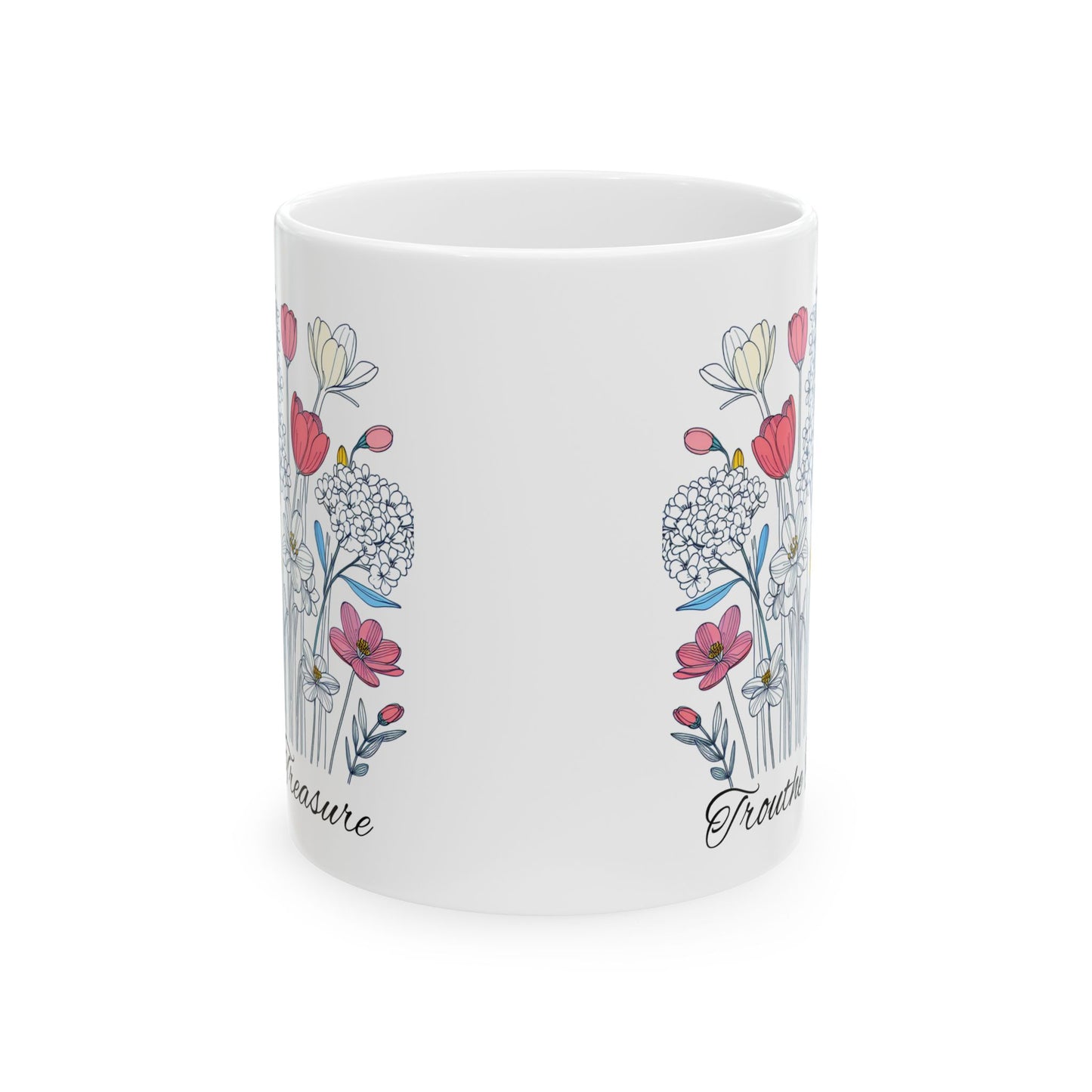 Floral Adventure Ceramic Mug - 11oz & 15oz - Perfect Gift for Garden Lovers