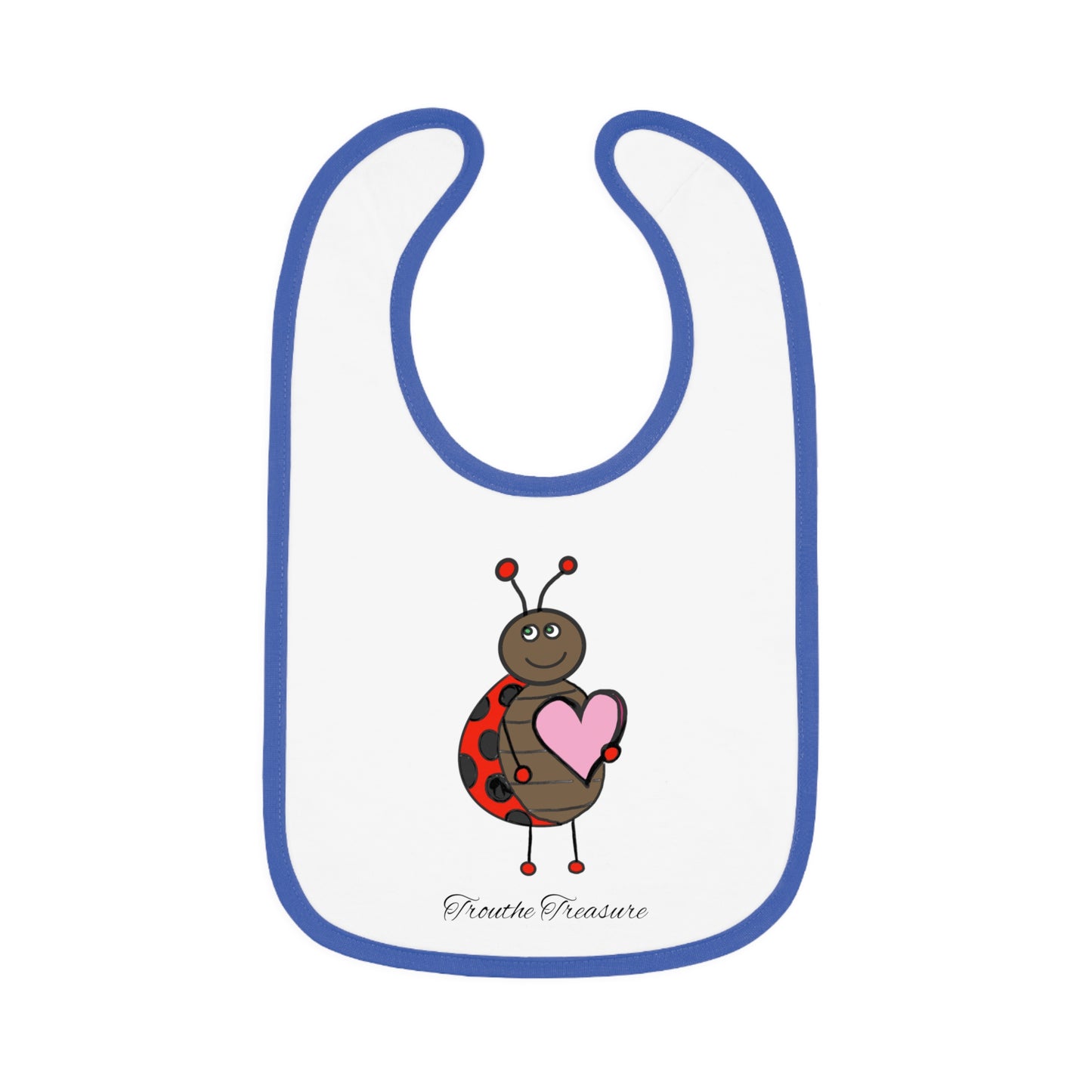 Ladybug Love - Baby Contrast Trim Jersey Bib
