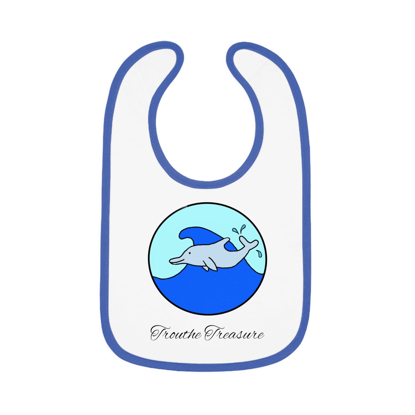 Dolphin - Baby Contrast Trim Jersey Bib