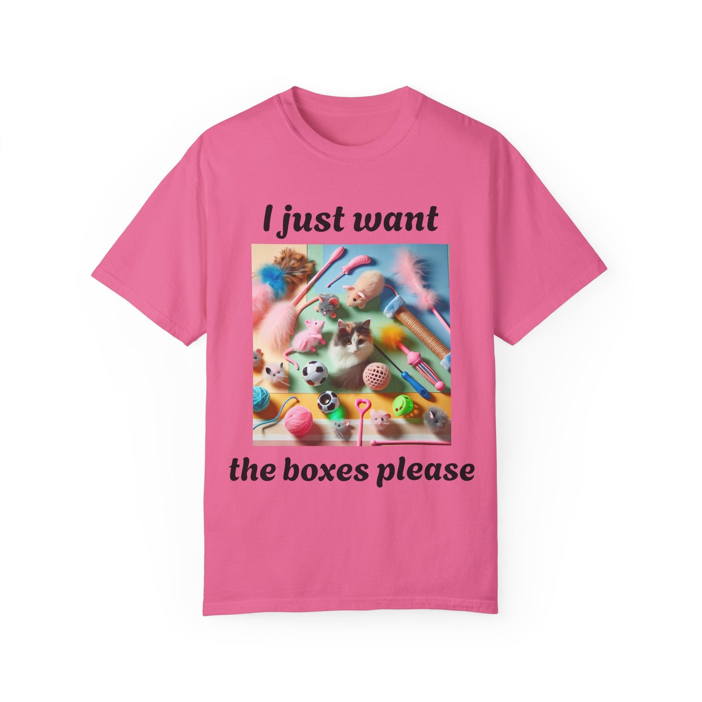 Cat toy box - Unisex Garment-Dyed T-shirt