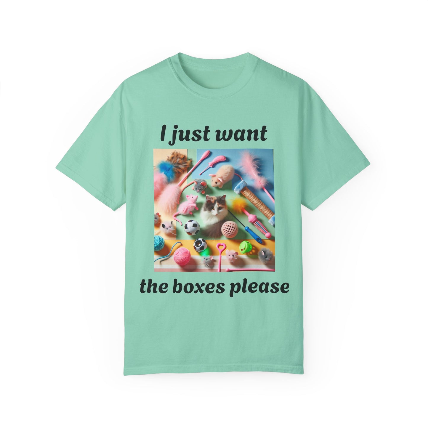 Cat toy box - Unisex Garment-Dyed T-shirt
