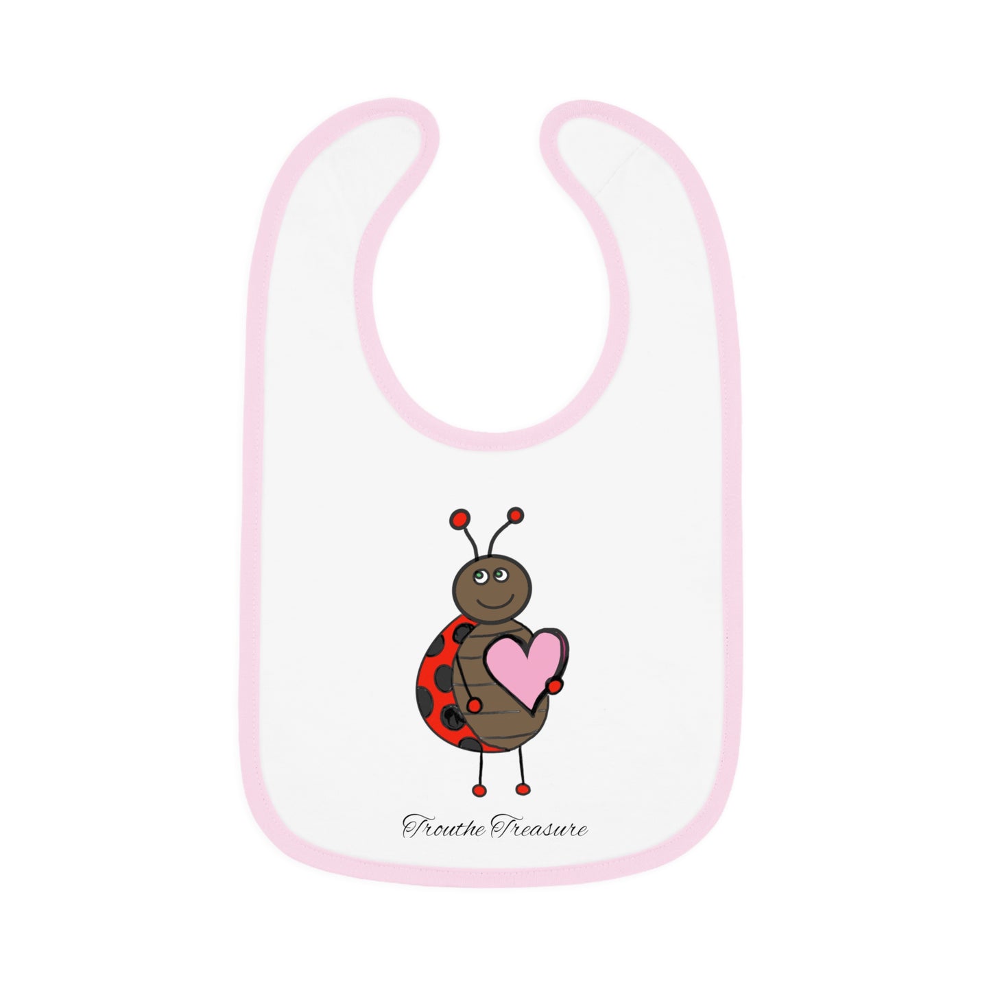 Ladybug Love - Baby Contrast Trim Jersey Bib