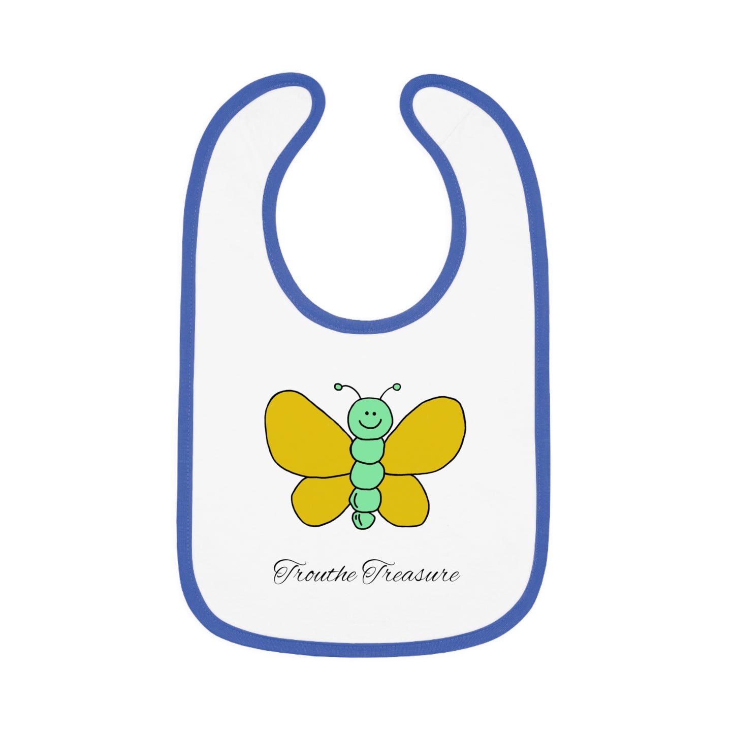 Butterfly - Baby Contrast Trim Jersey Bib
