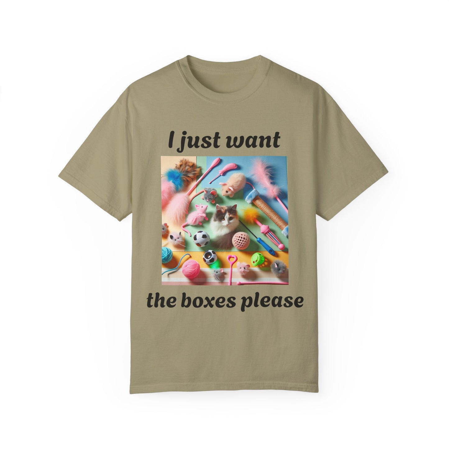 Cat toy box - Unisex Garment-Dyed T-shirt
