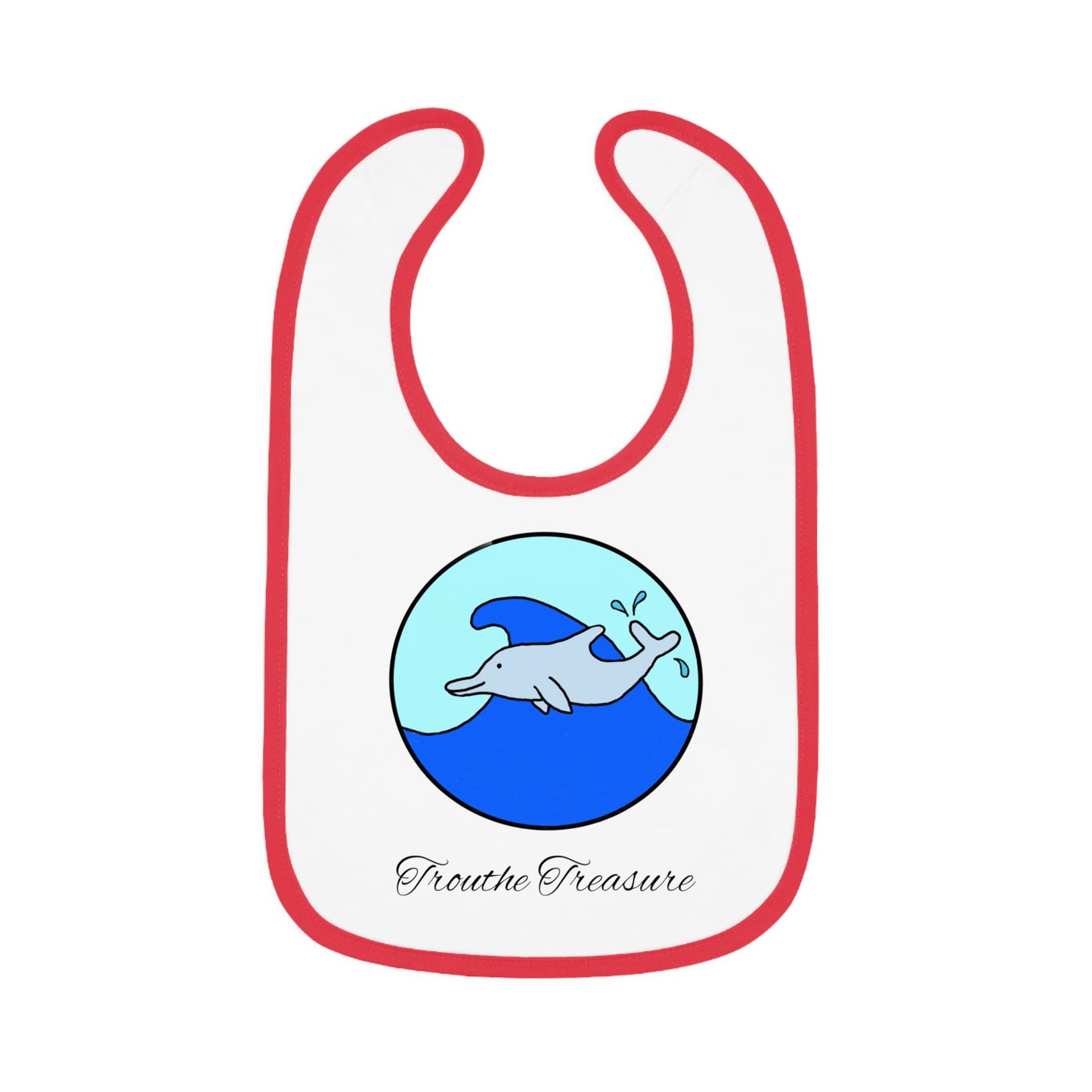 Dolphin - Baby Contrast Trim Jersey Bib