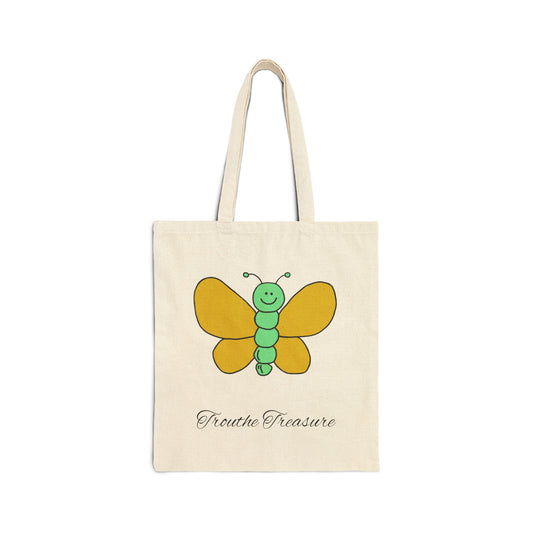 TT Butterfly - Cotton Canvas Tote Bag