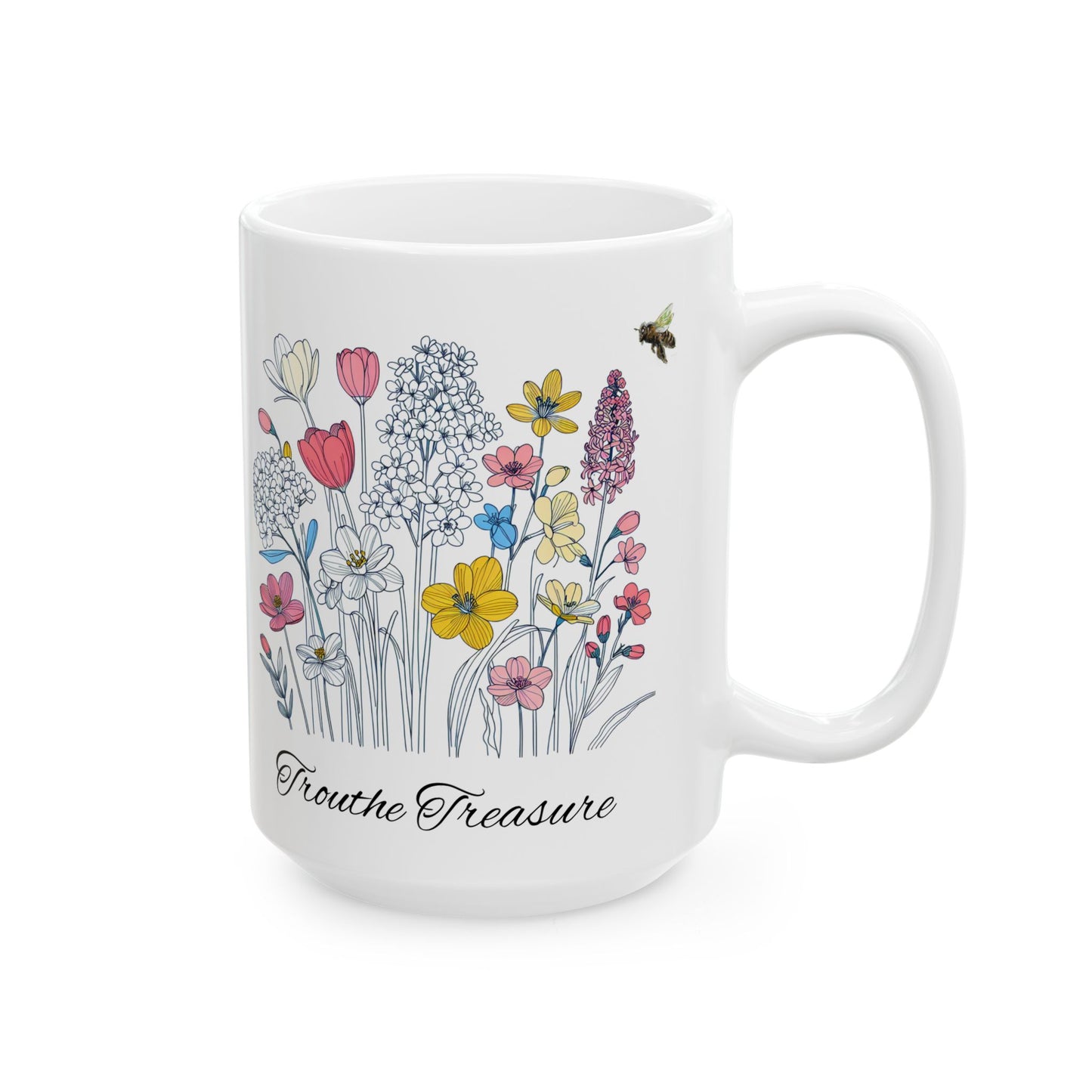 Floral Adventure Ceramic Mug - 11oz & 15oz - Perfect Gift for Garden Lovers