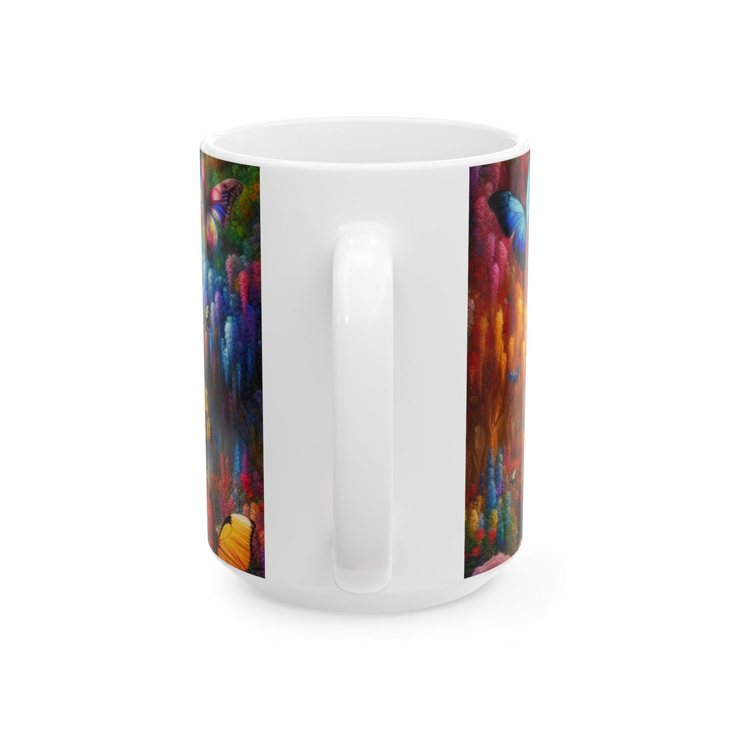 Colorful Butterfly Ceramic Mug - 11oz & 15oz | Inspirational Nature Design
