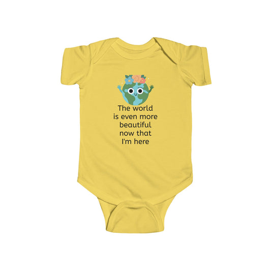 Beautiful world - Infant Fine Jersey Bodysuit
