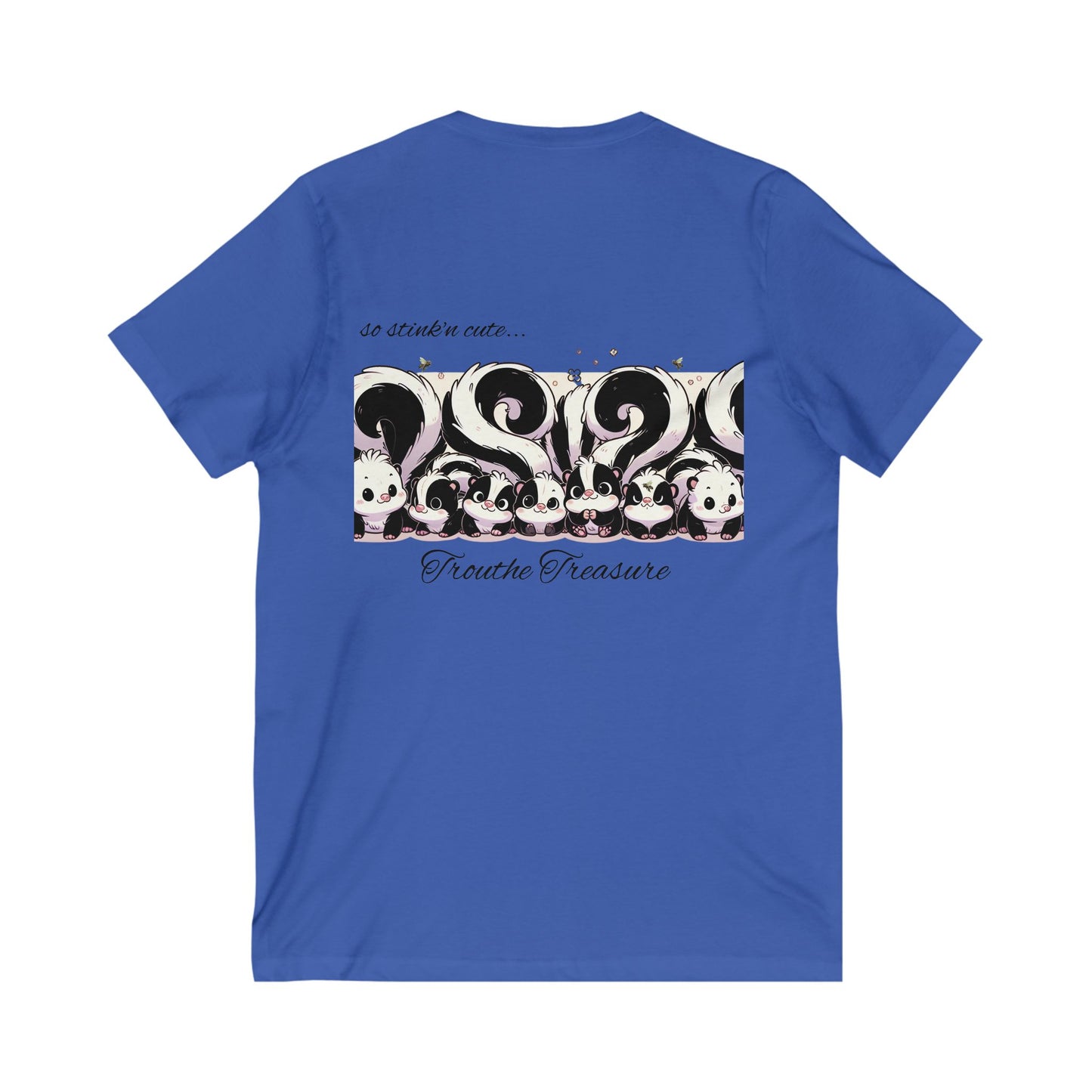Cute skunk Design Unisex V-Neck Tee - Perfect for Pet Lovers